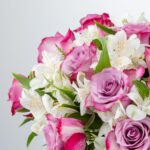 Delightful Roses & Alstroemeria (Glass Vase Included) - Fresh Flowers - Gift for Graduation, Birthday, Anniversary, Sympathy, Get Well, Congratulations - Image 2