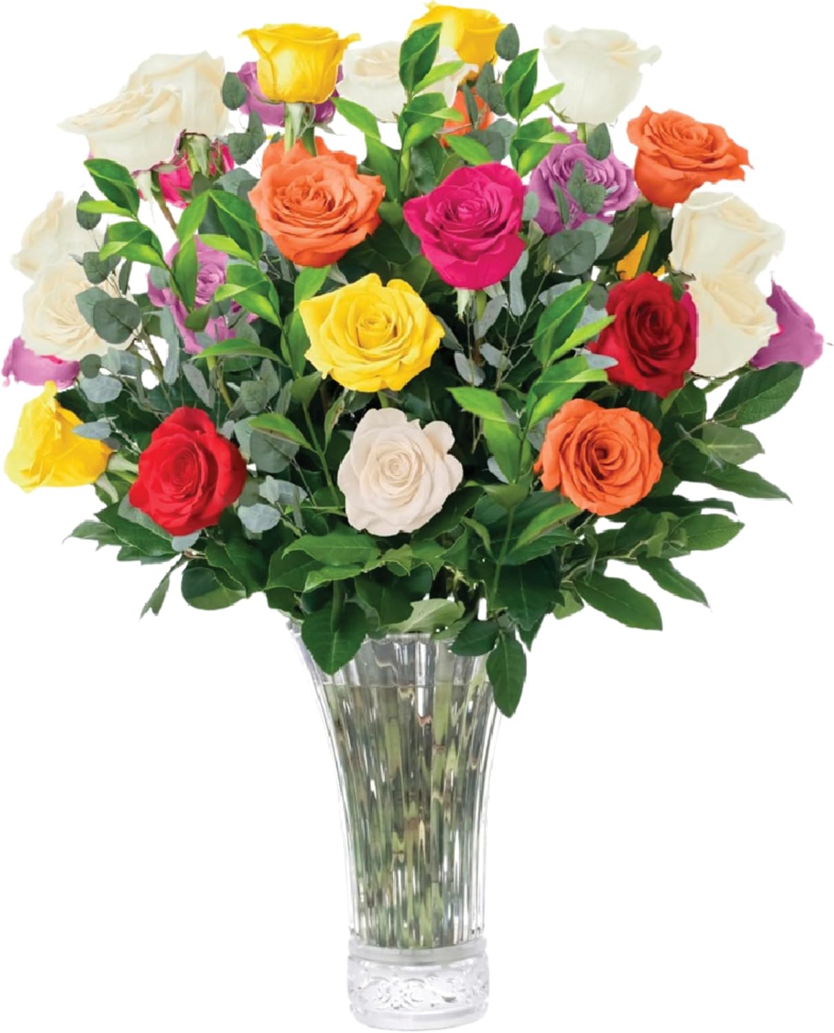81TFyCbxhqL._AC_SL1500_.jpg Fresh Cut Flowers, Gifts for Graduation, Birthday, Anniversary, or Just Because – 24 Assorted Fresh Roses - Image 1